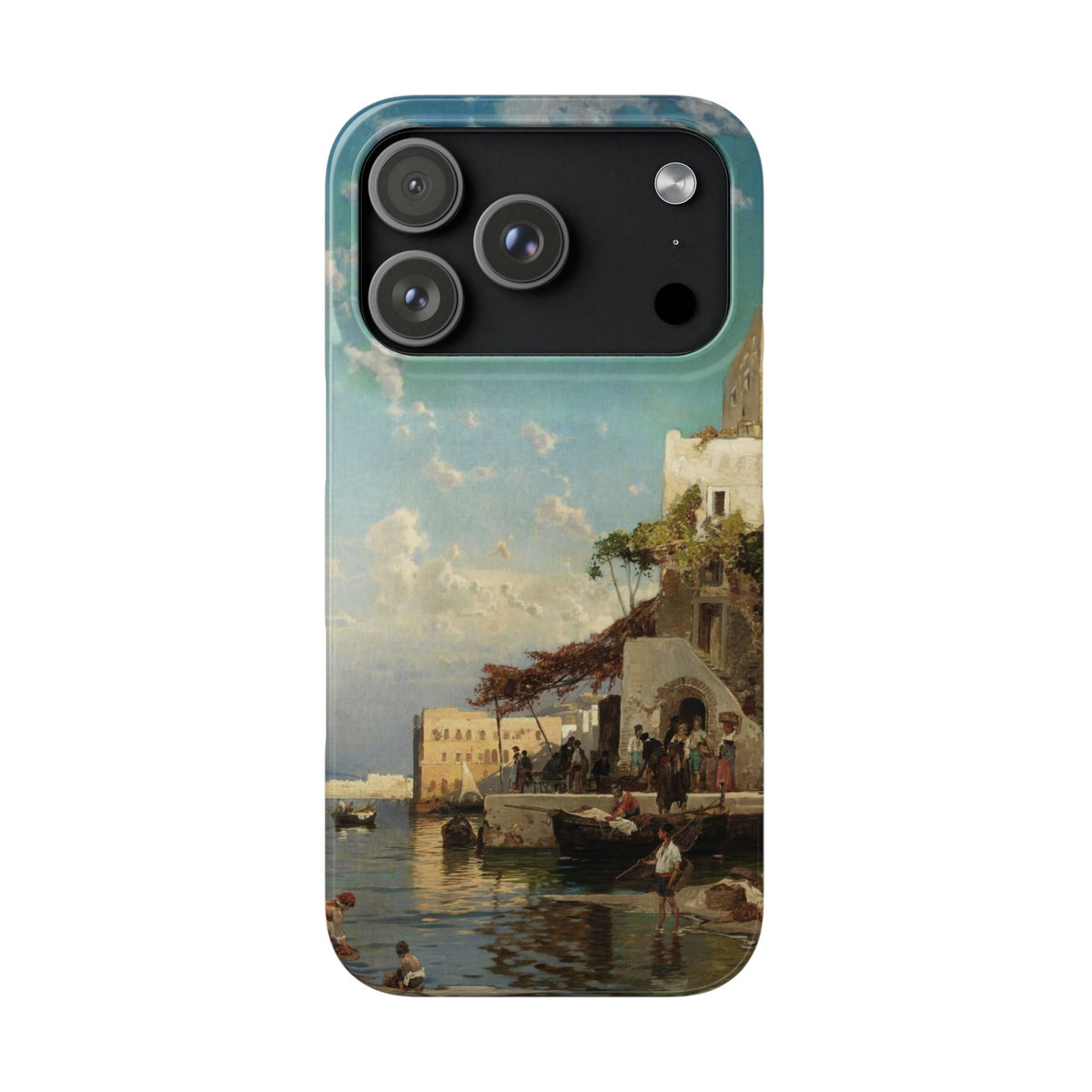Evening Meeting of the Fishermen by Hermann Corrodi - iPhone Slim Case