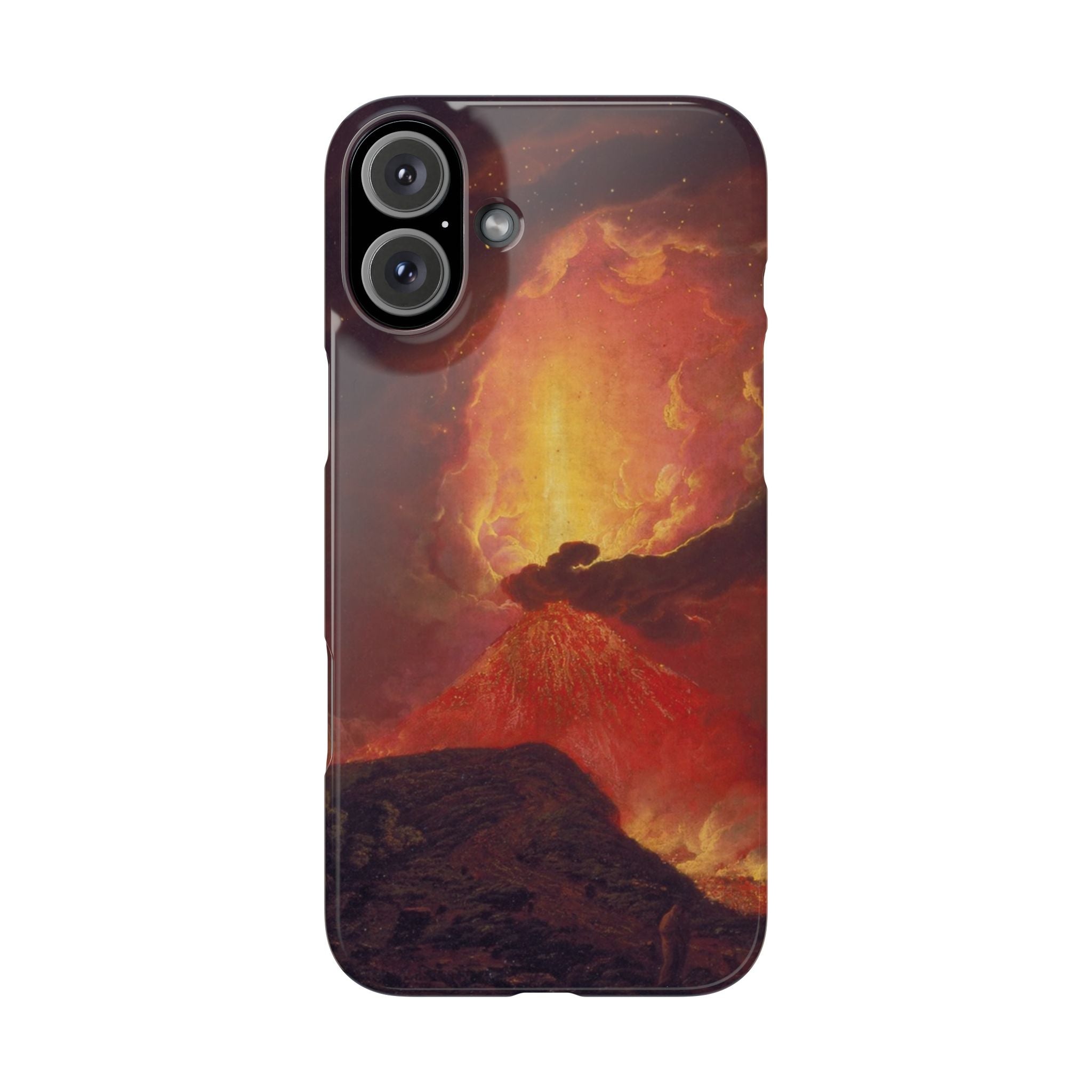 Vesuvius in Eruption by Joseph Wright of Derby - iPhone Slim Case