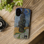 Road with Cypress and Star by Vincent van Gogh - iPhone Tough Case