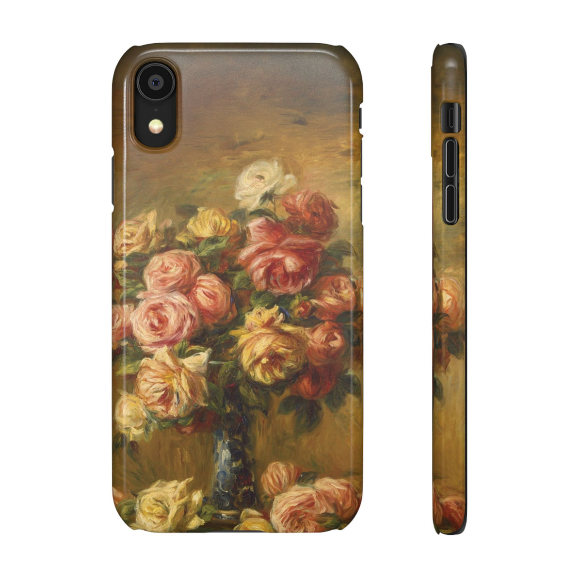 Roses in a Vase by Pierre Auguste Renoir - iPhone Slim Case