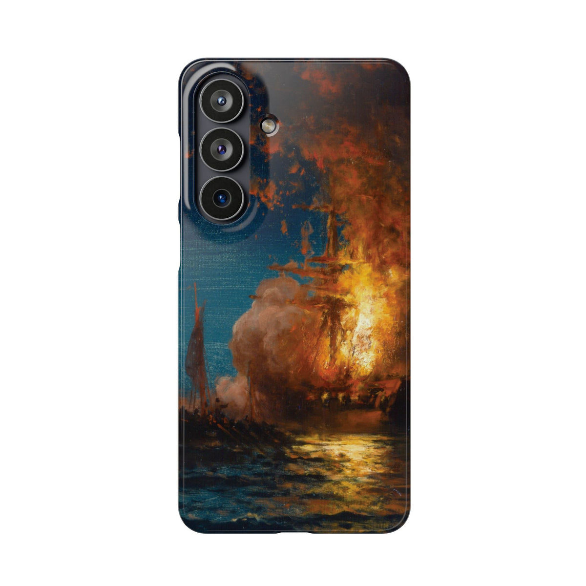 Burning of the Frigate Philadelphia in the Harbor of Tripoli by Edward Moran - Samsung Slim Case