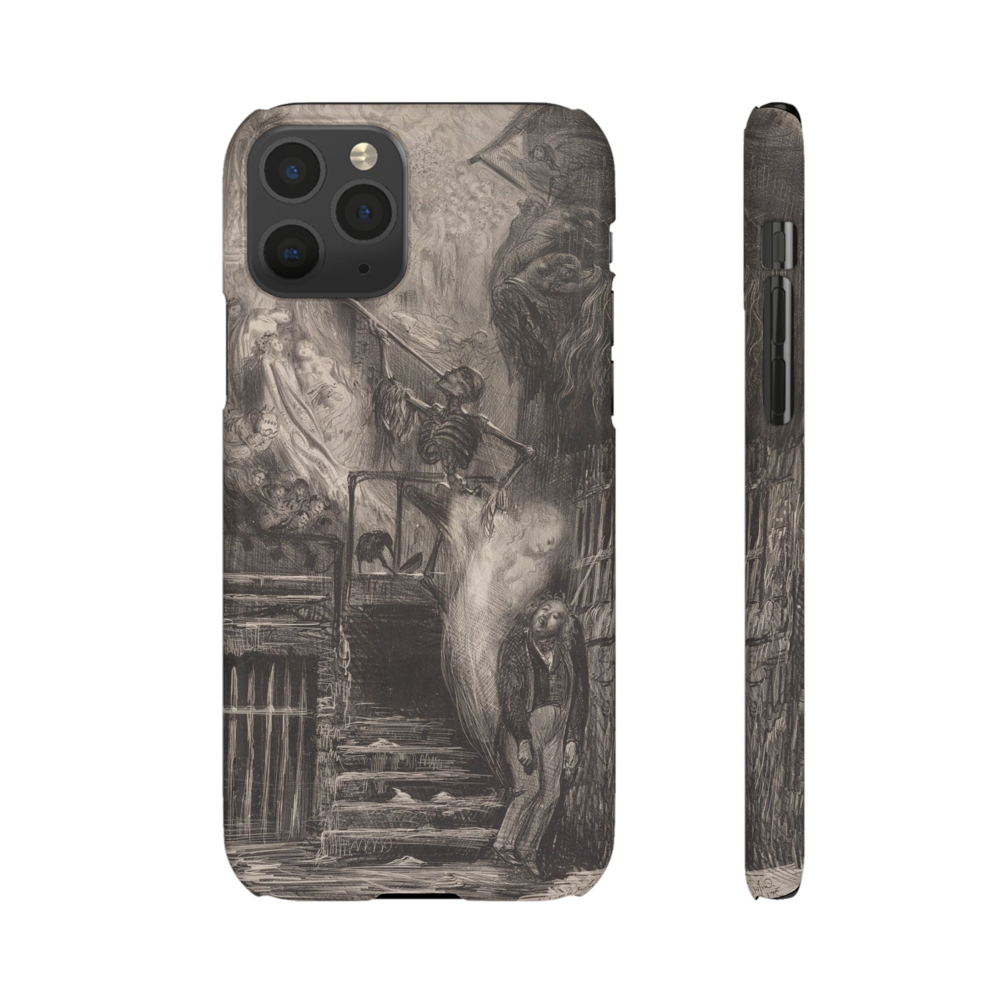 La Rue de la Vieille Lanterne (The Suicide of Gérard de Nerval) by Gustave Doré - iPhone Slim Case