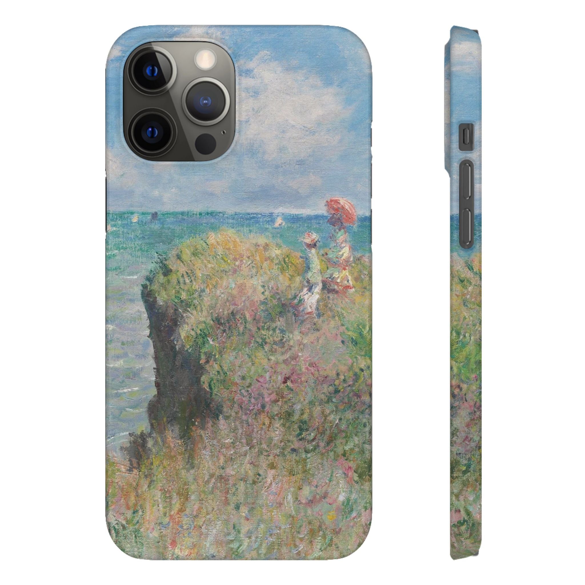 Cliff Walk at Pourville by Claude Monet - iPhone Slim Case