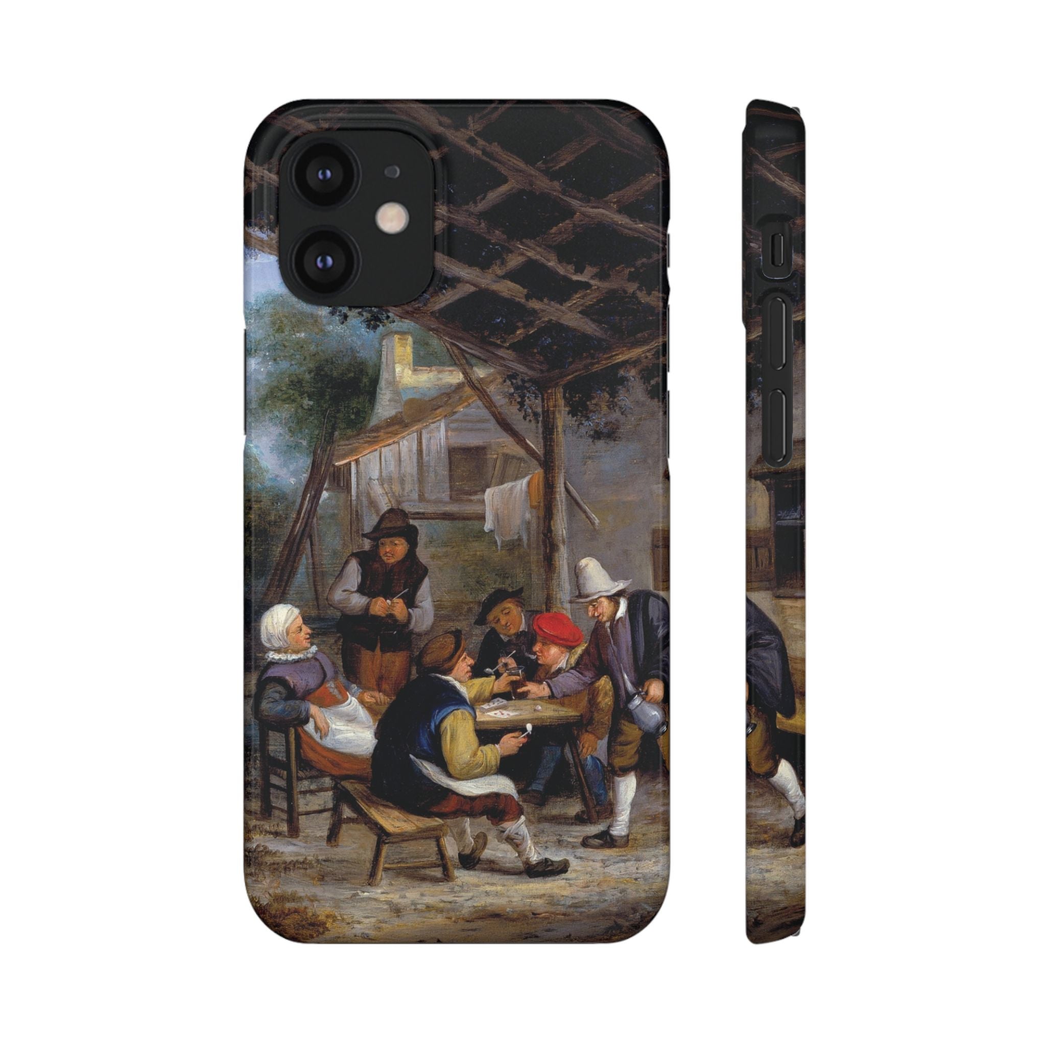Peasants Drinking by Adriaen van Ostade - iPhone Slim Case