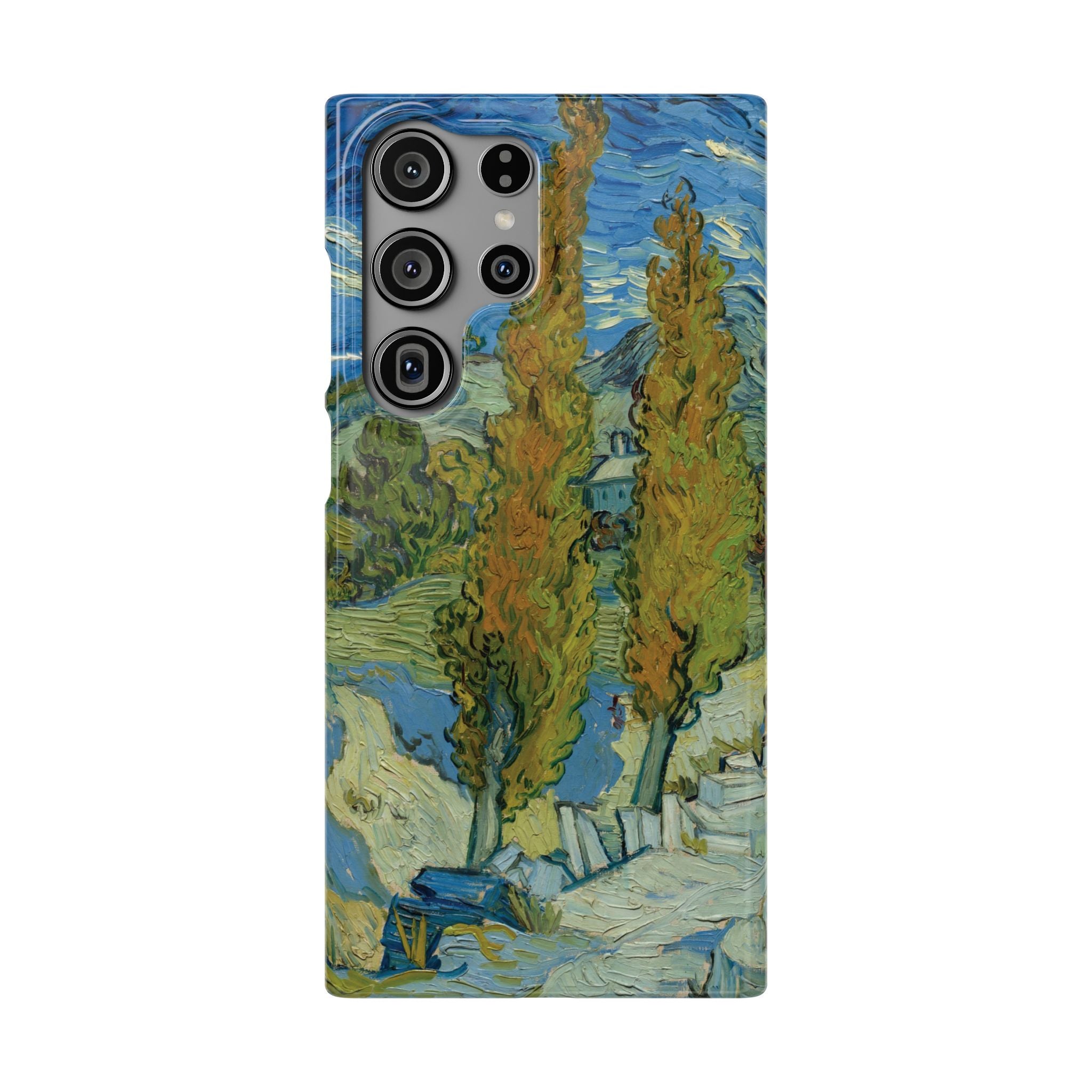 Two Poplars in the Alpilles near Saint-Rémy by Vincent van Gogh - Samsung Slim Case