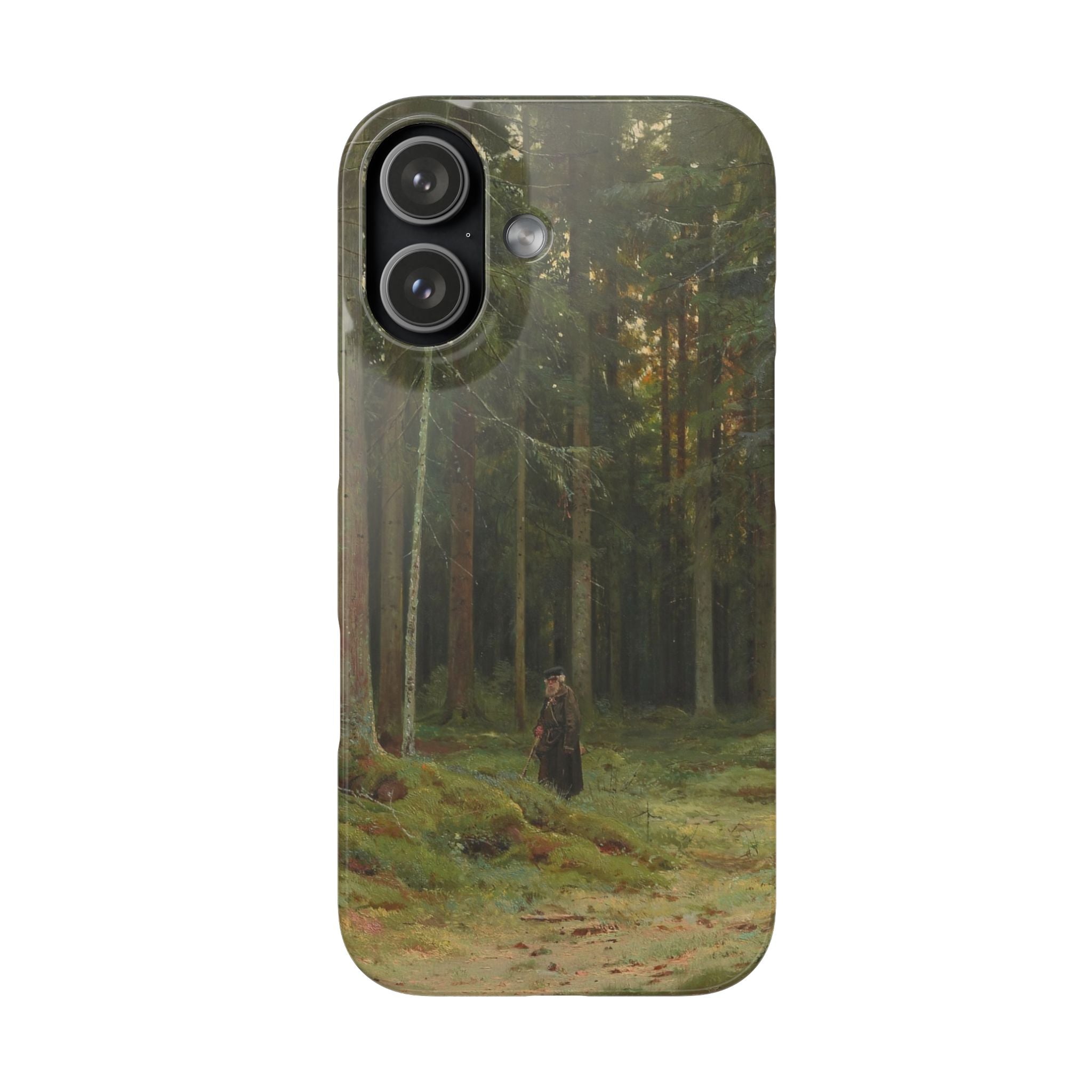 In the Forest of Countess Mordvinova Petergof by Ivan Ivanovich Shishkin - iPhone Slim Case