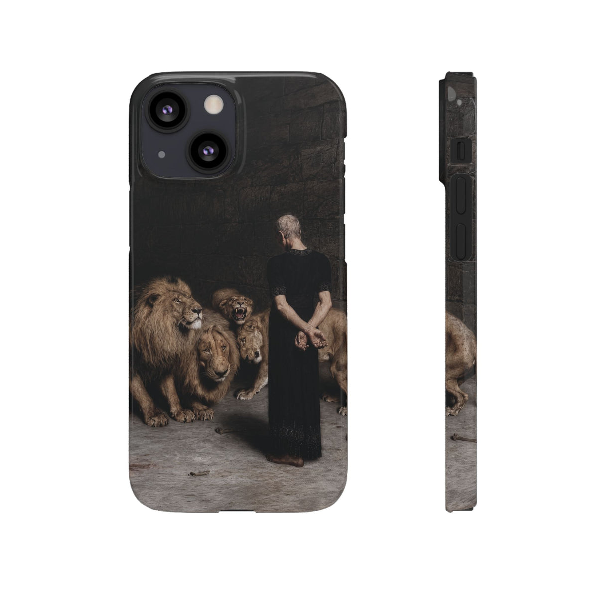 Daniel in the Lion's Den by Briton Riviere - iPhone Slim Case