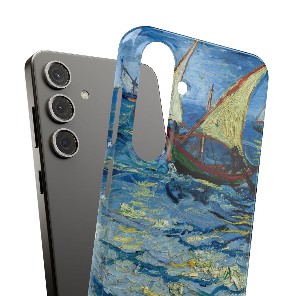 Fishing Boats at Sea by Vincent van Gogh - Samsung Slim Case