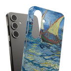 Fishing Boats at Sea by Vincent van Gogh - Samsung Slim Case