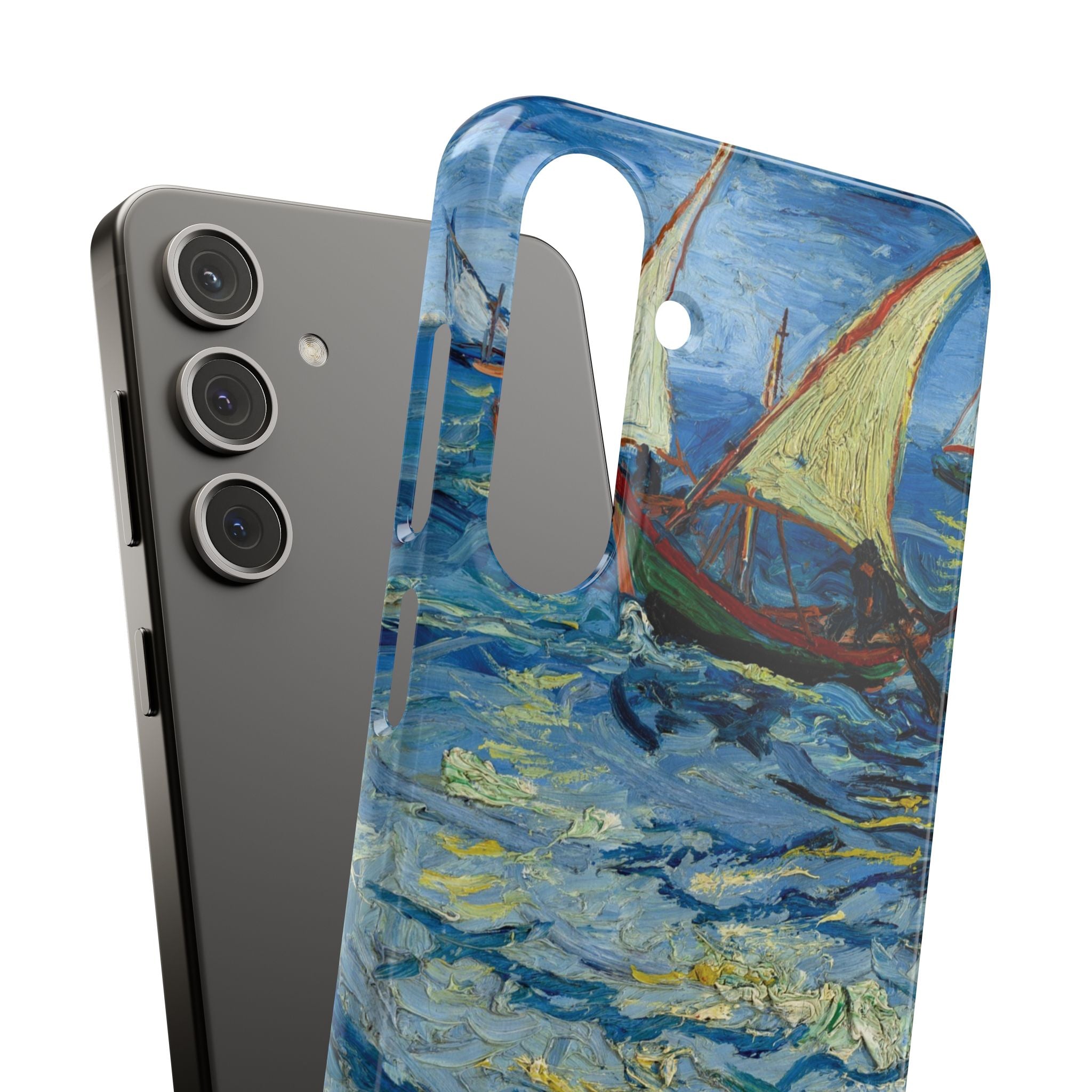 Fishing Boats at Sea by Vincent van Gogh - Samsung Slim Case