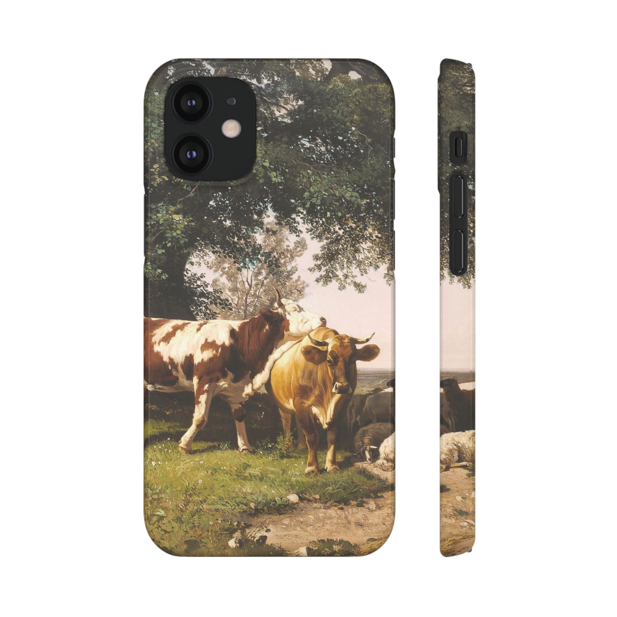 Herd under Trees by Ivan Ivanovich Shishkin - iPhone Slim Case