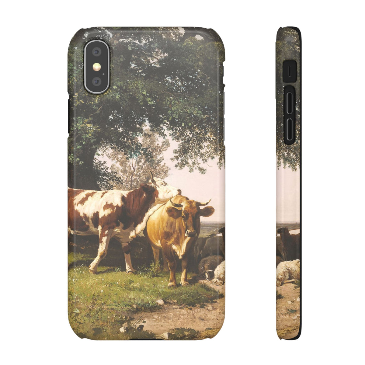 Herd under Trees by Ivan Ivanovich Shishkin - iPhone Slim Case