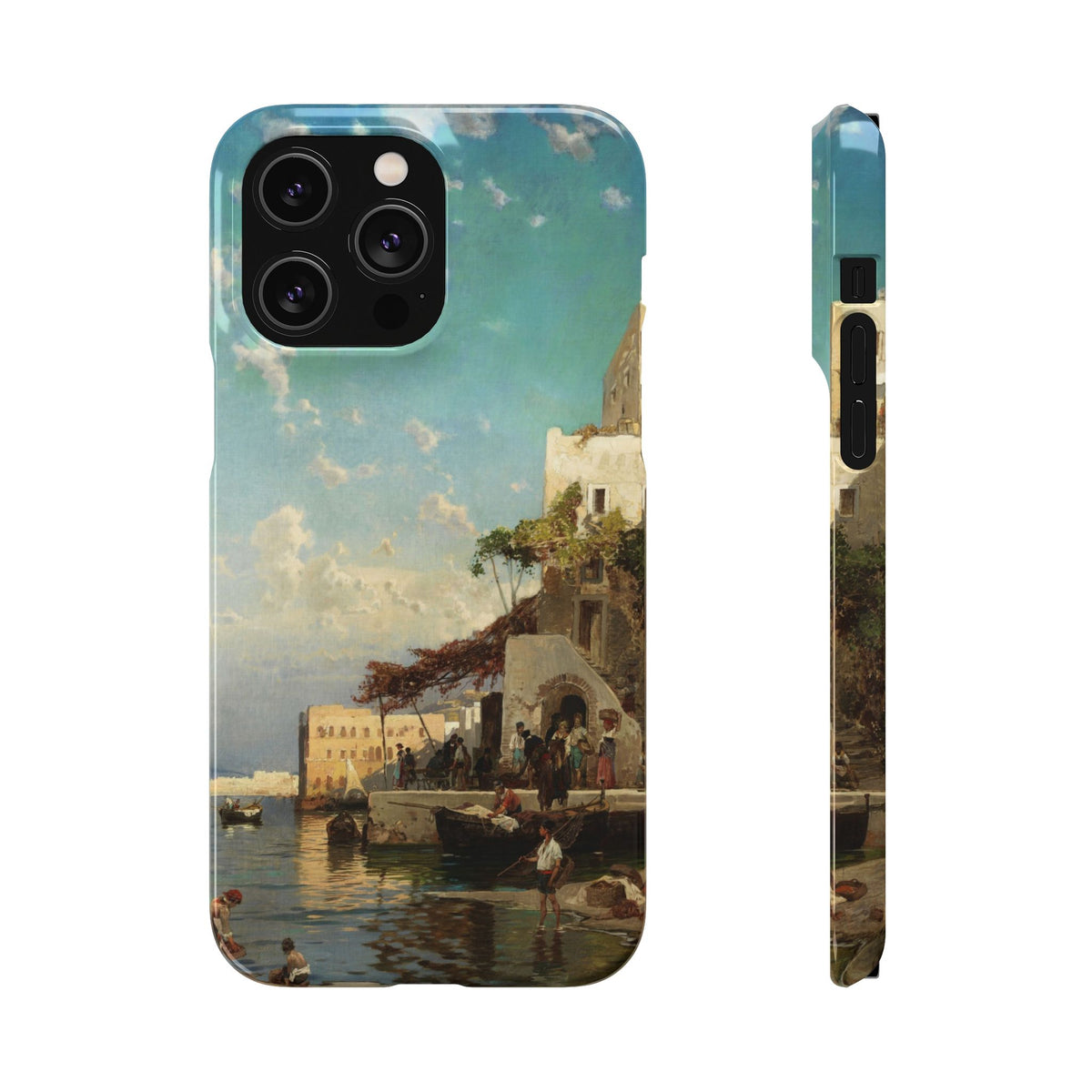 Evening Meeting of the Fishermen by Hermann Corrodi - iPhone Slim Case