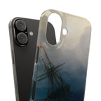 La nave sui mari in tempesta di Ivan Aivazovsky - Cover sottile per iPhone