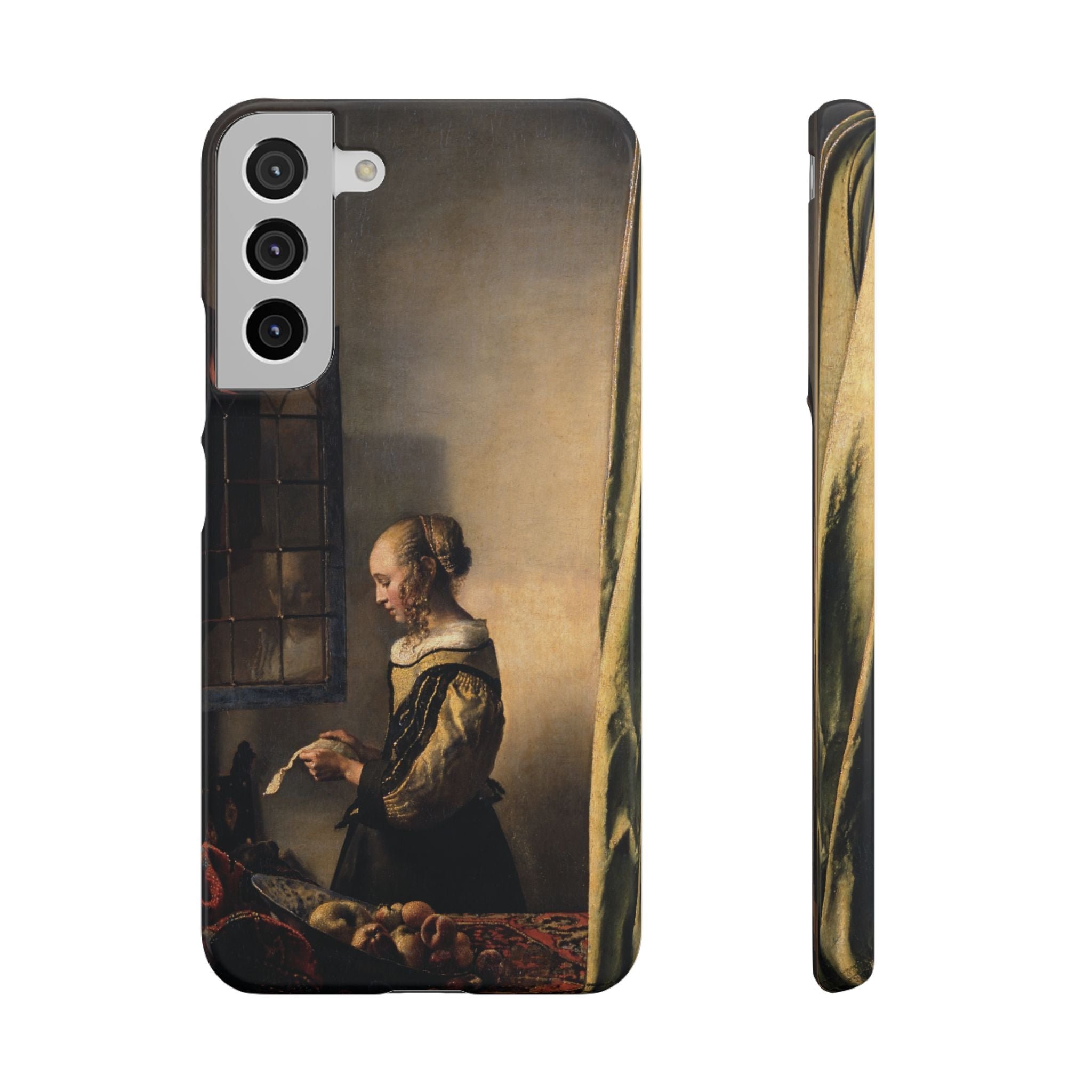 Girl Reading a Letter by an Open Window by Johannes Vermeer - Samsung Slim Case
