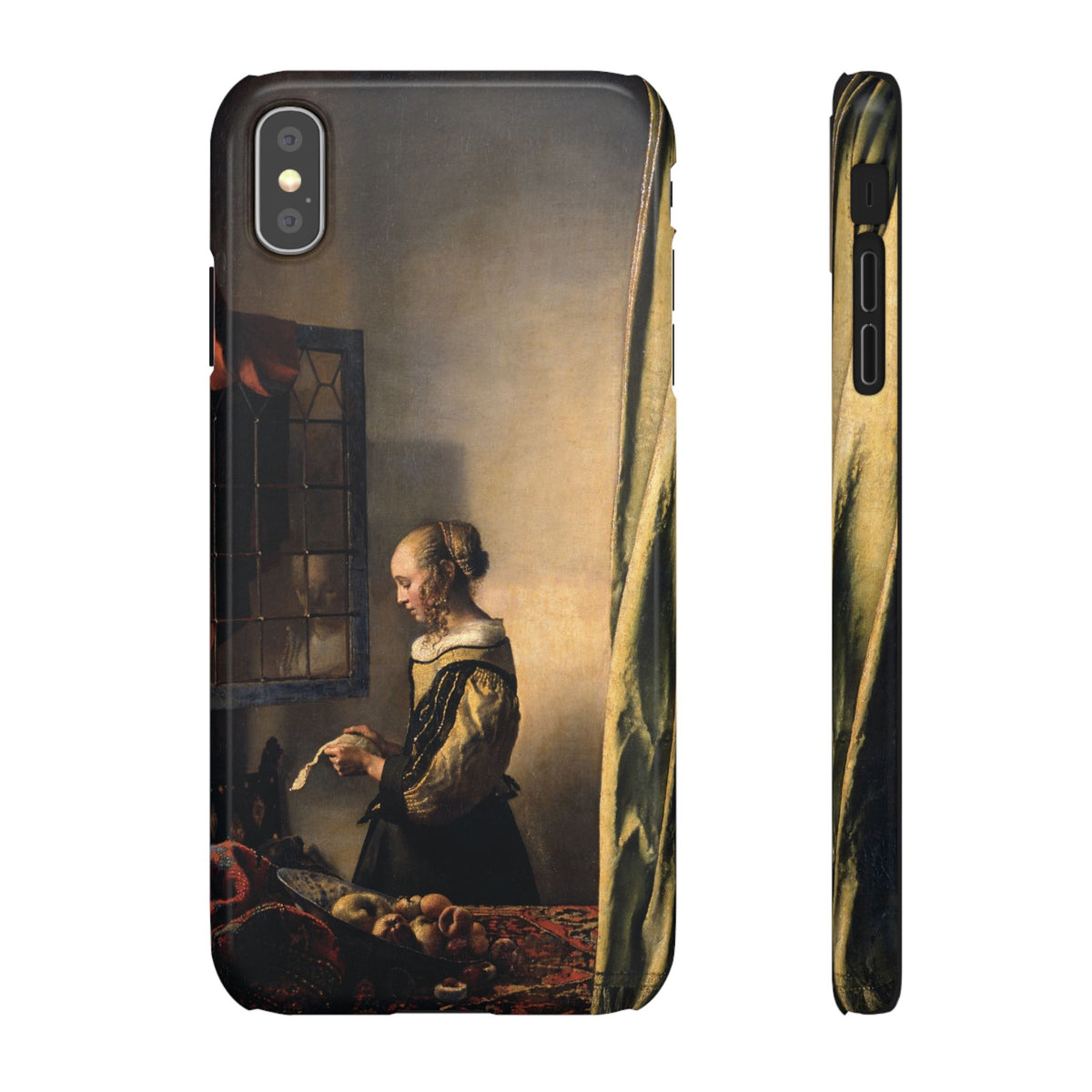 Girl Reading a Letter by an Open Window by Johannes Vermeer - iPhone Slim Case