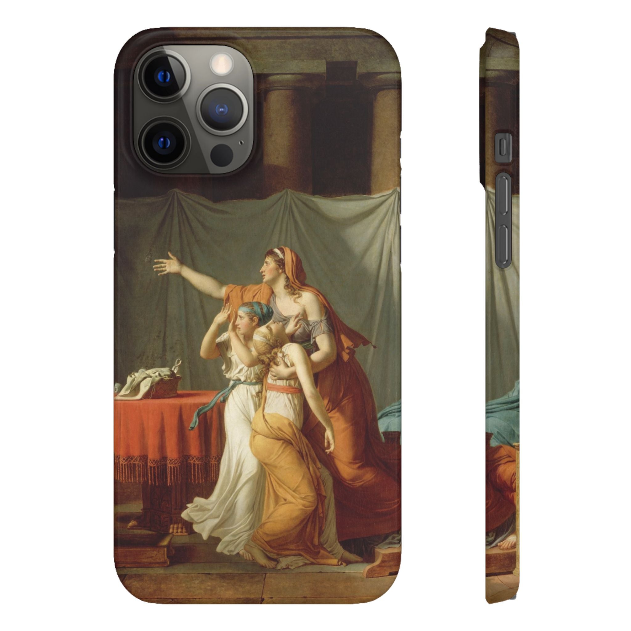 The Lictors Bring to Brutus the Bodies of His Sons II by Jacques-Louis David - iPhone Slim Case