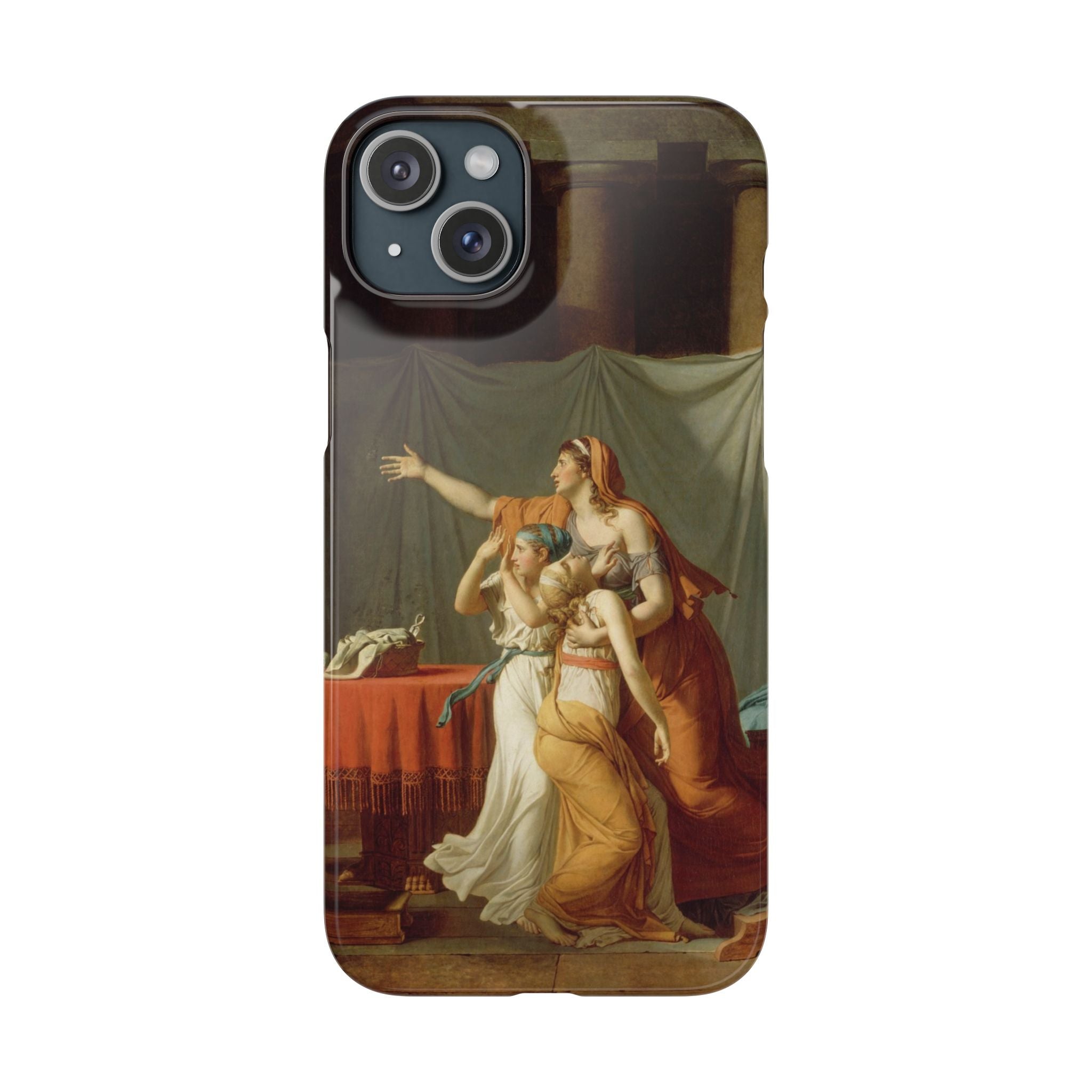 The Lictors Bring to Brutus the Bodies of His Sons II by Jacques-Louis David - iPhone Slim Case