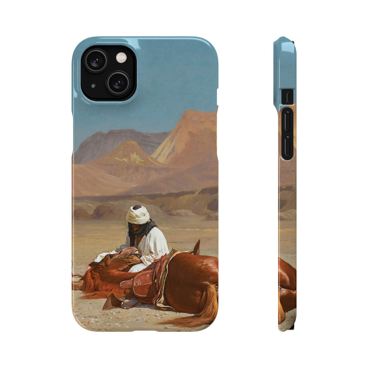 Rider and his Steed in the Desert by Jean-Leon Gerome - iPhone Slim Case