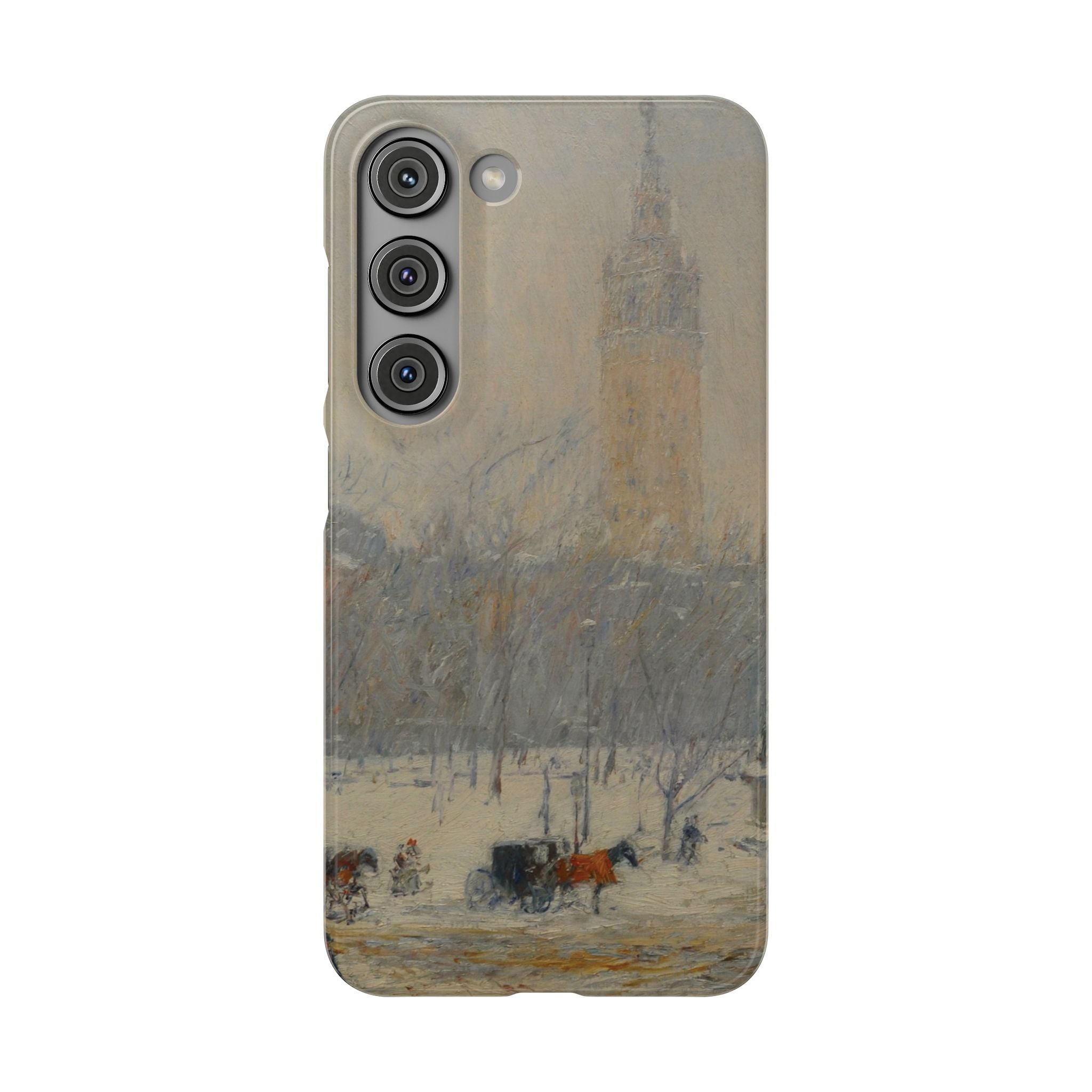 Snowstorm, Madison Square by Childe Hassam - Samsung Slim Case