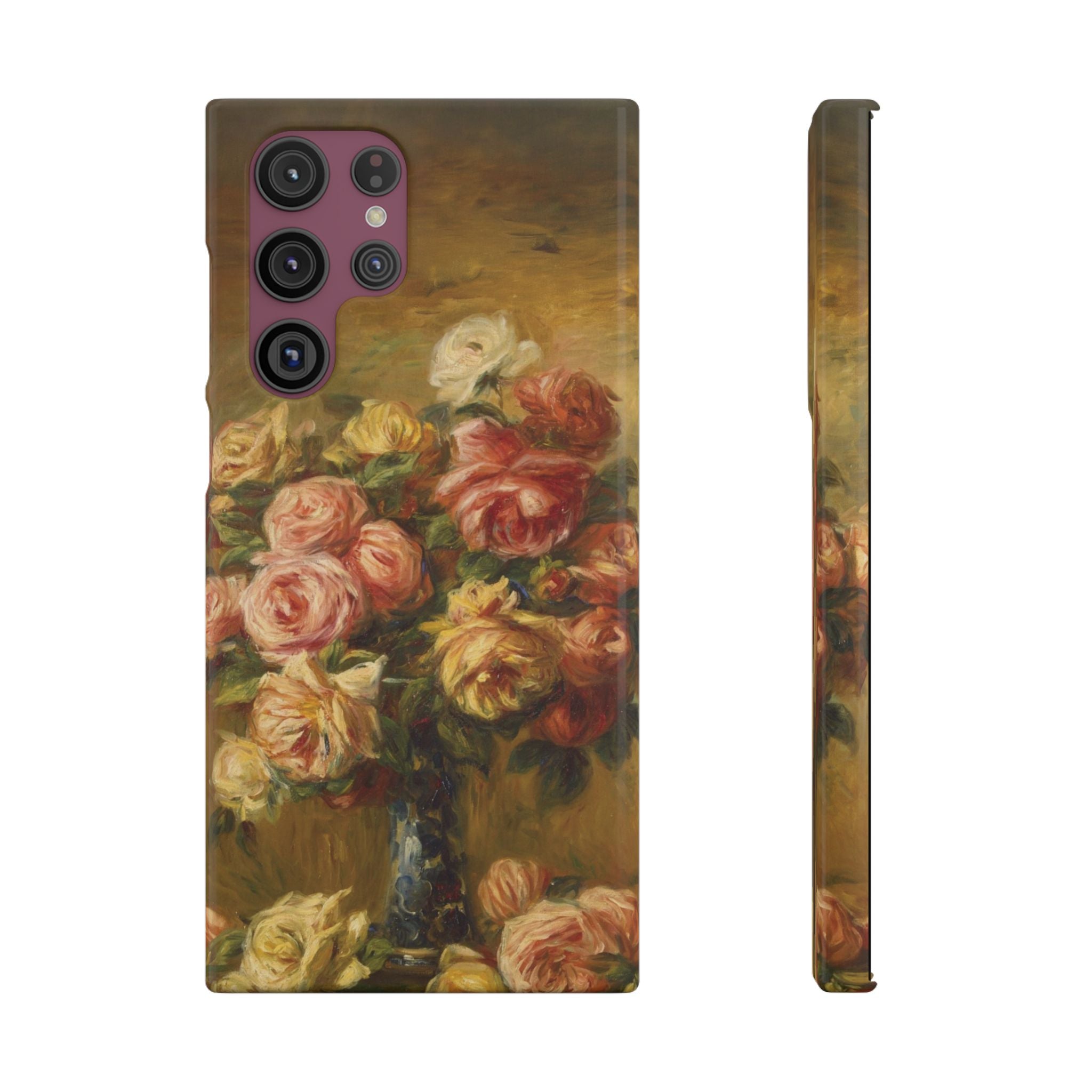 Roses in a Vase by Pierre Auguste Renoir - Samsung Slim Case