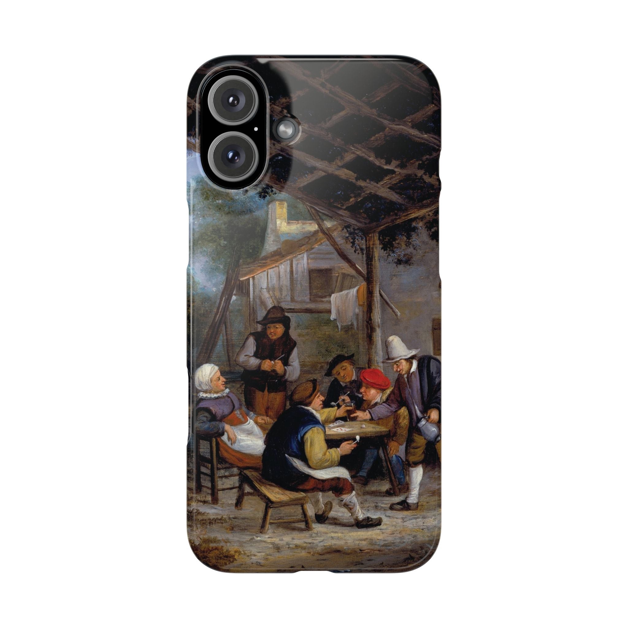 Peasants Drinking by Adriaen van Ostade - iPhone Slim Case