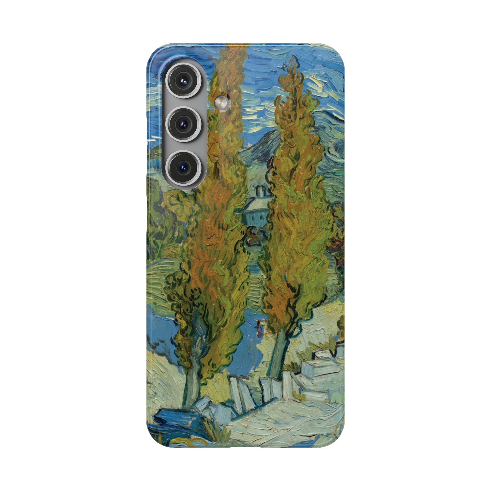 Two Poplars in the Alpilles near Saint-Rémy by Vincent van Gogh - Samsung Slim Case