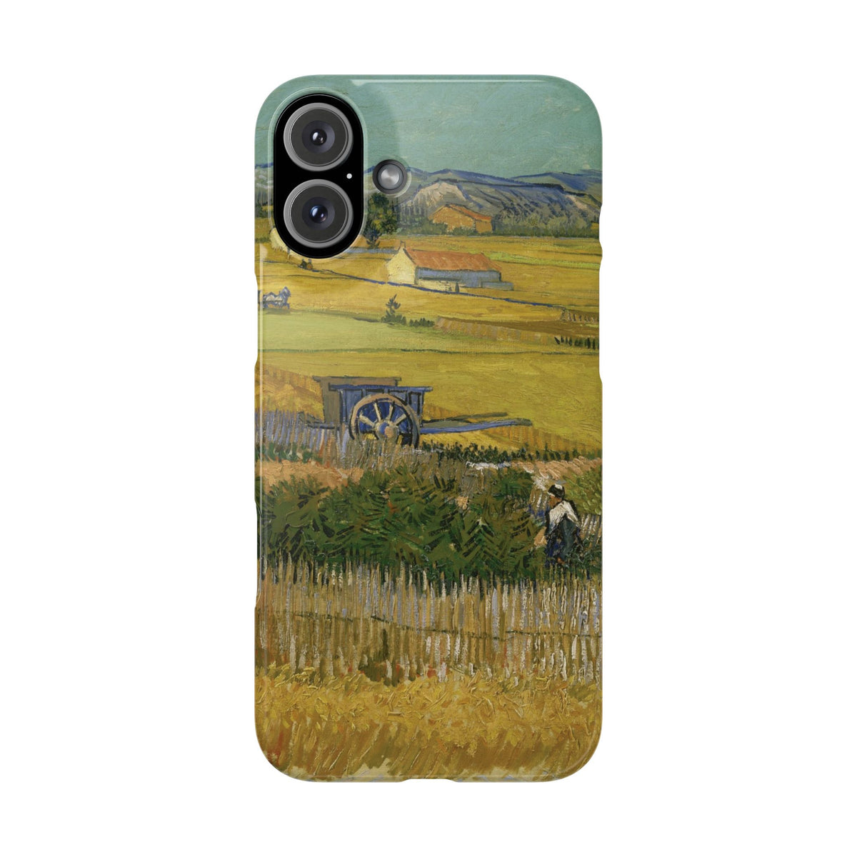 Harvest at La Crau by Vincent van Gogh - iPhone Slim Case