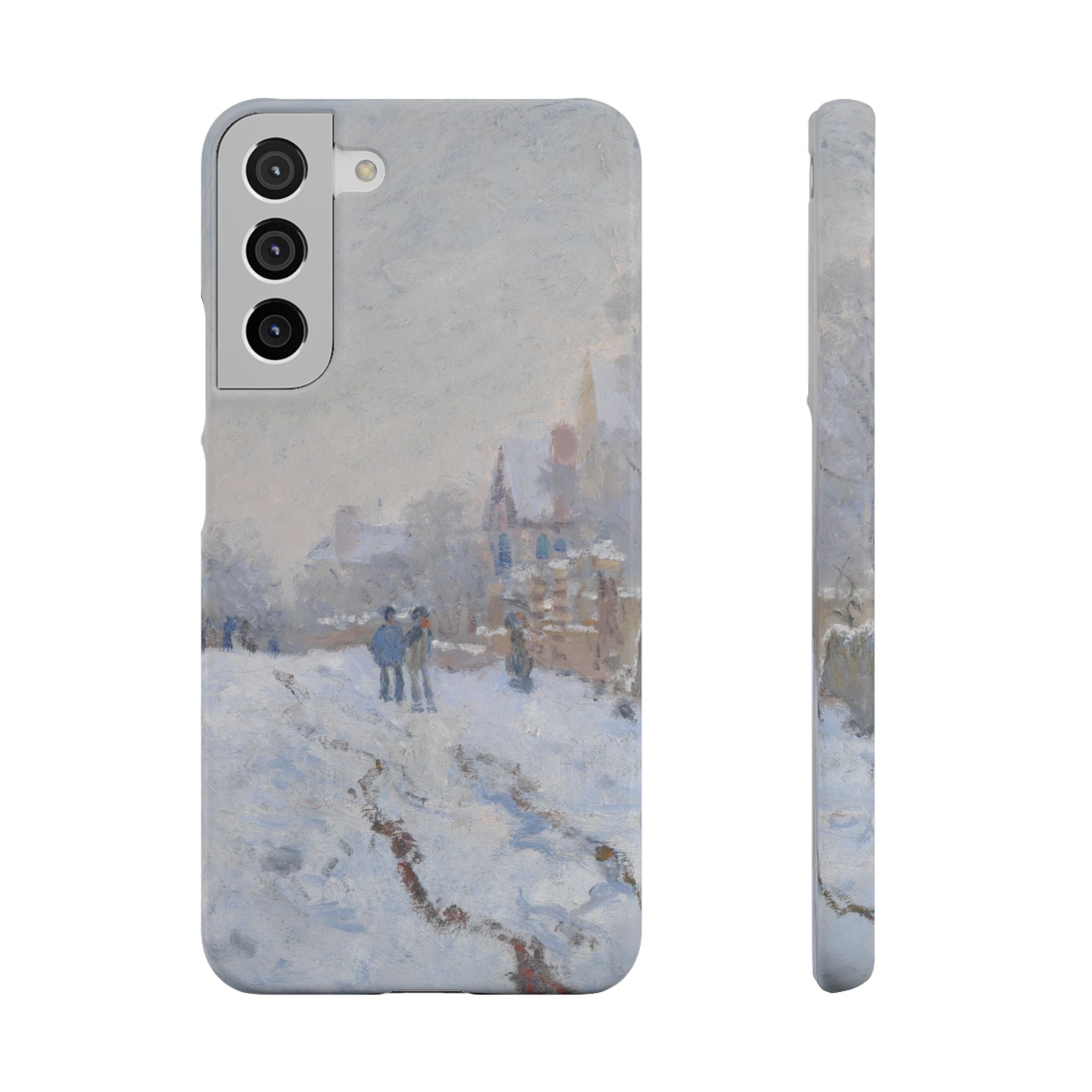 Snow Scene at Argenteuil by Claude Monet - Samsung Slim Case
