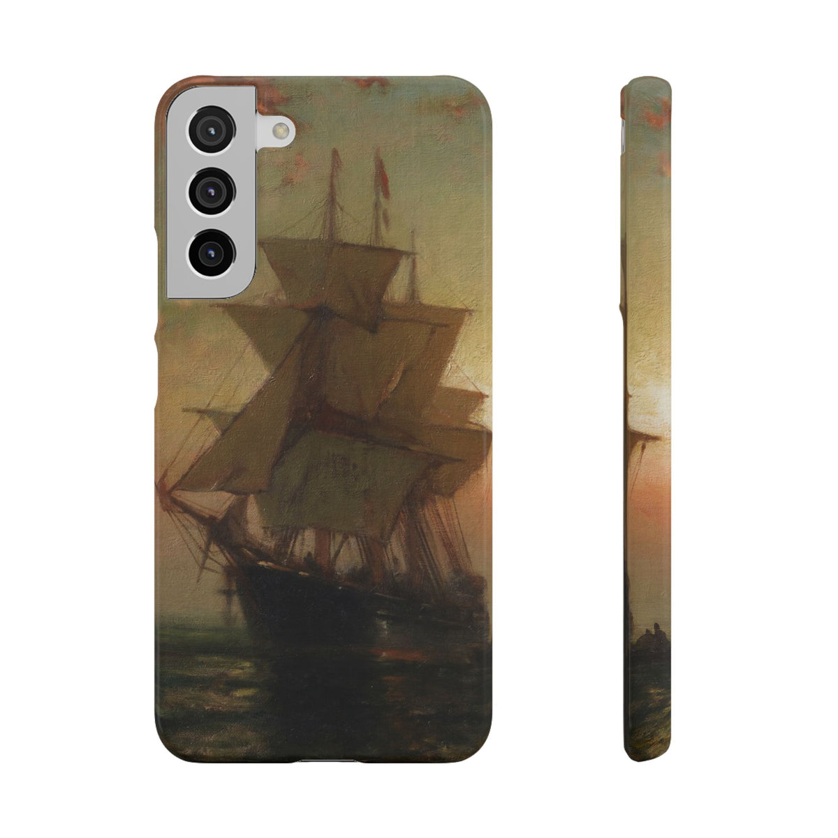 Ships at Night by Edward Moran - Samsung Slim Case