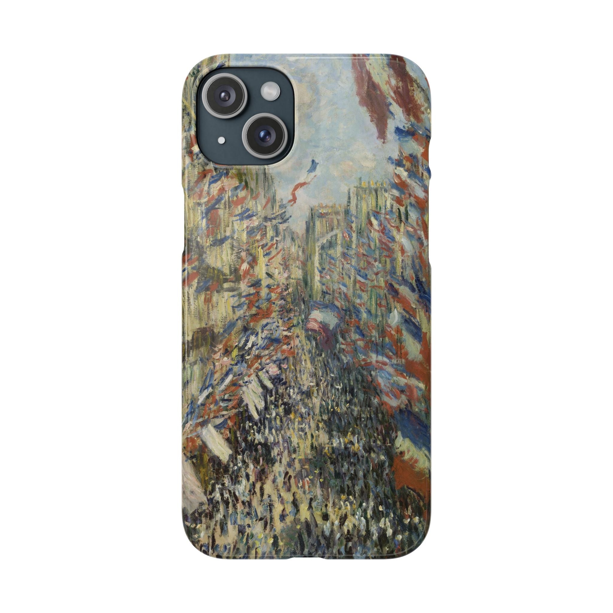 The Rue Montorgueil in Paris by Claude Monet - iPhone Slim Case