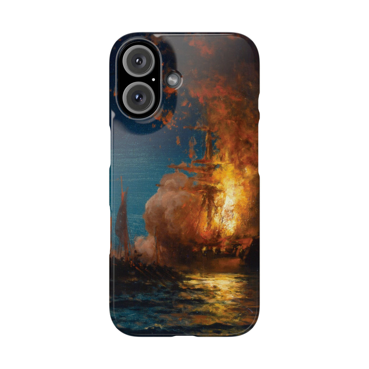 Burning of the Frigate Philadelphia in the Harbor of Tripoli by Edward Moran - iPhone Slim Case