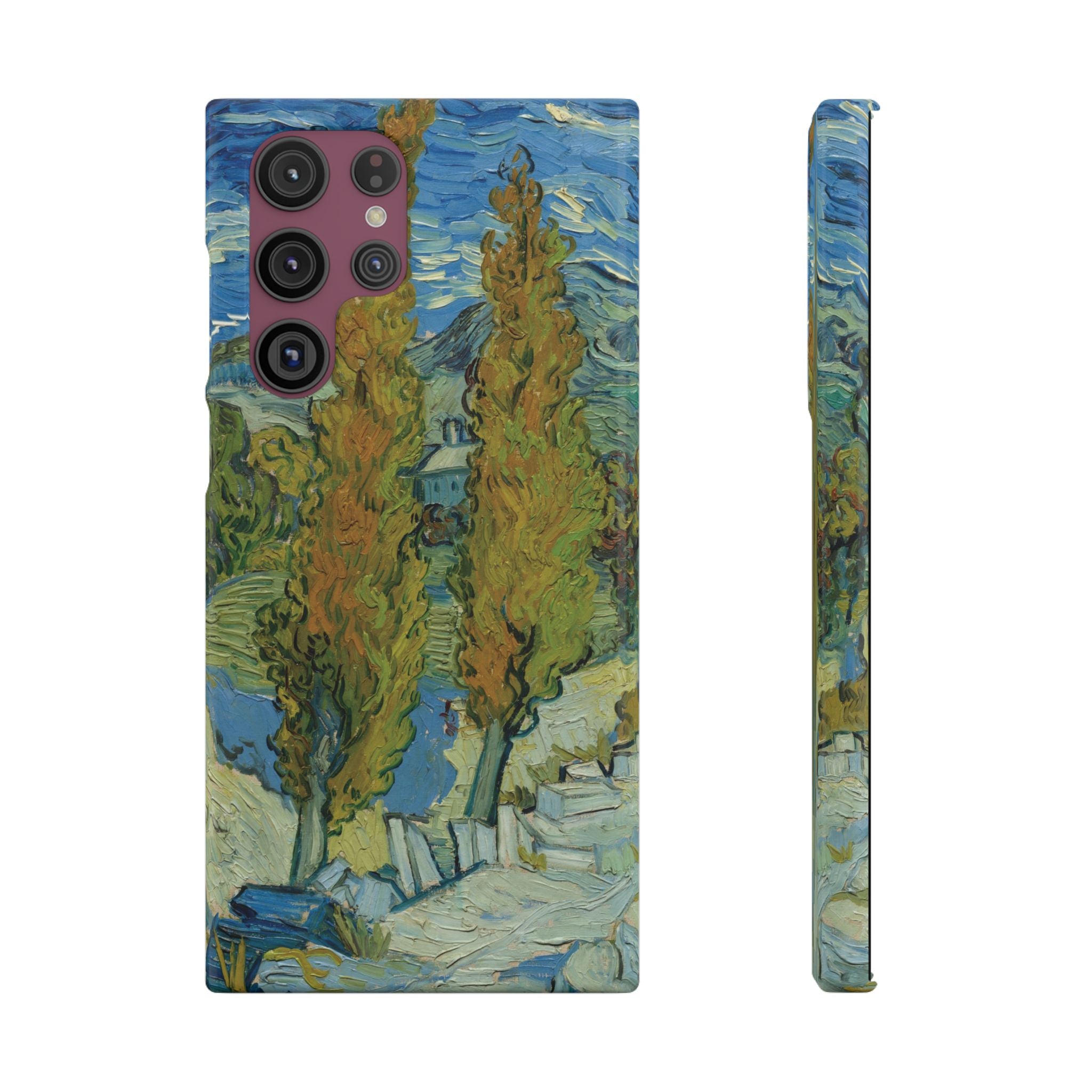 Two Poplars in the Alpilles near Saint-Rémy by Vincent van Gogh - Samsung Slim Case