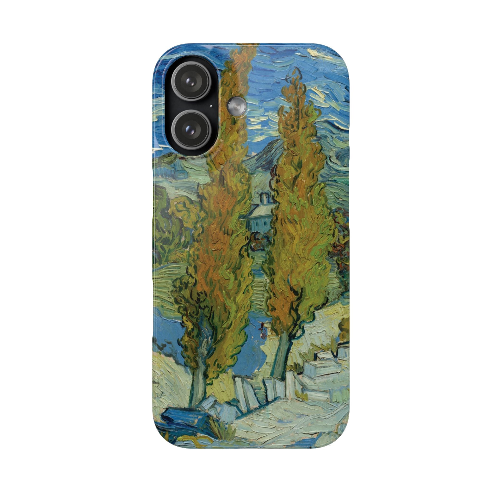 Two Poplars in the Alpilles near Saint-Rémy by Vincent van Gogh - iPhone Slim Case