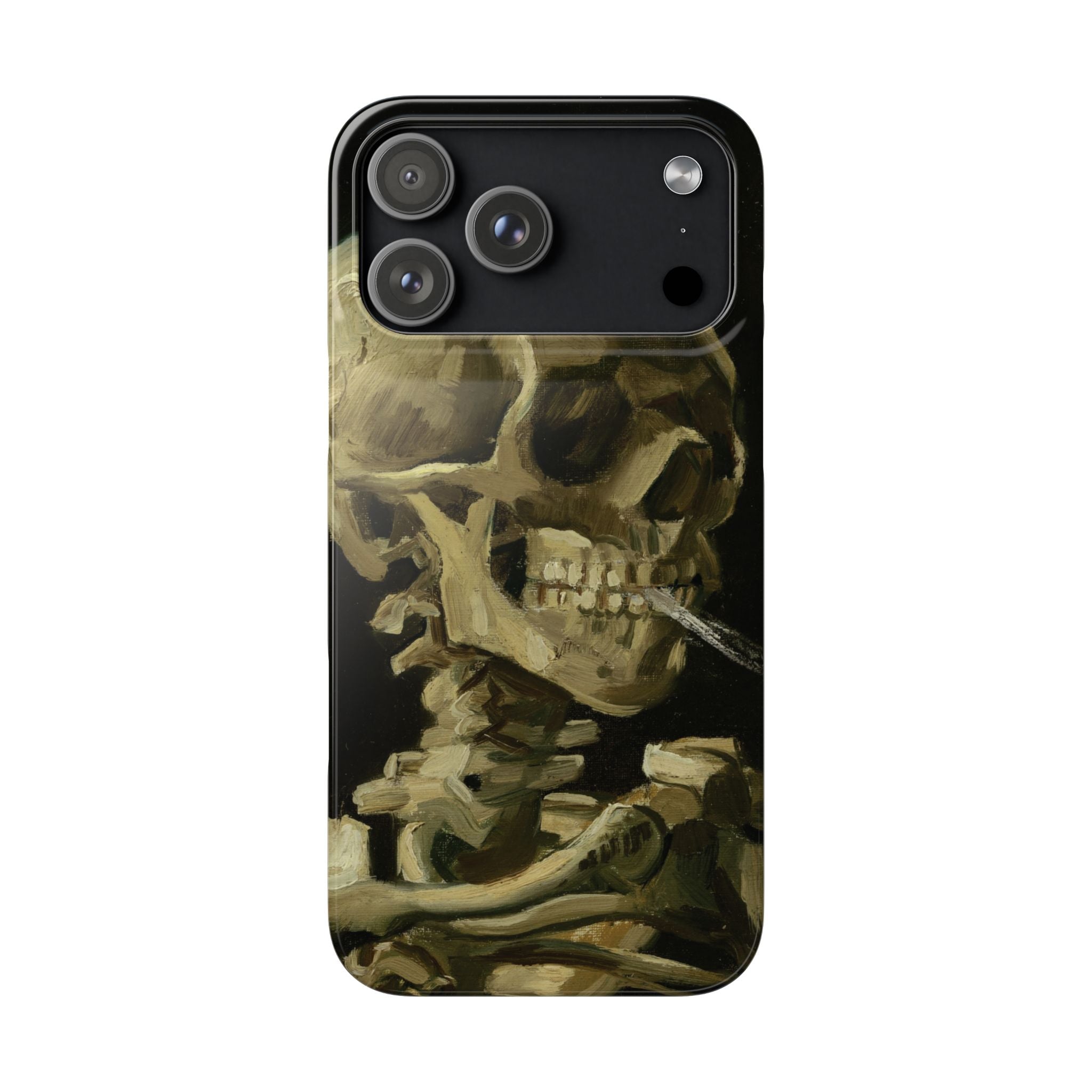 Skeleton with Cigarette by Van Gogh - iPhone Slim Case