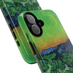 Landscape with Couple Walking and Crescent Moon by Vincent van Gogh - iPhone Tough Case
