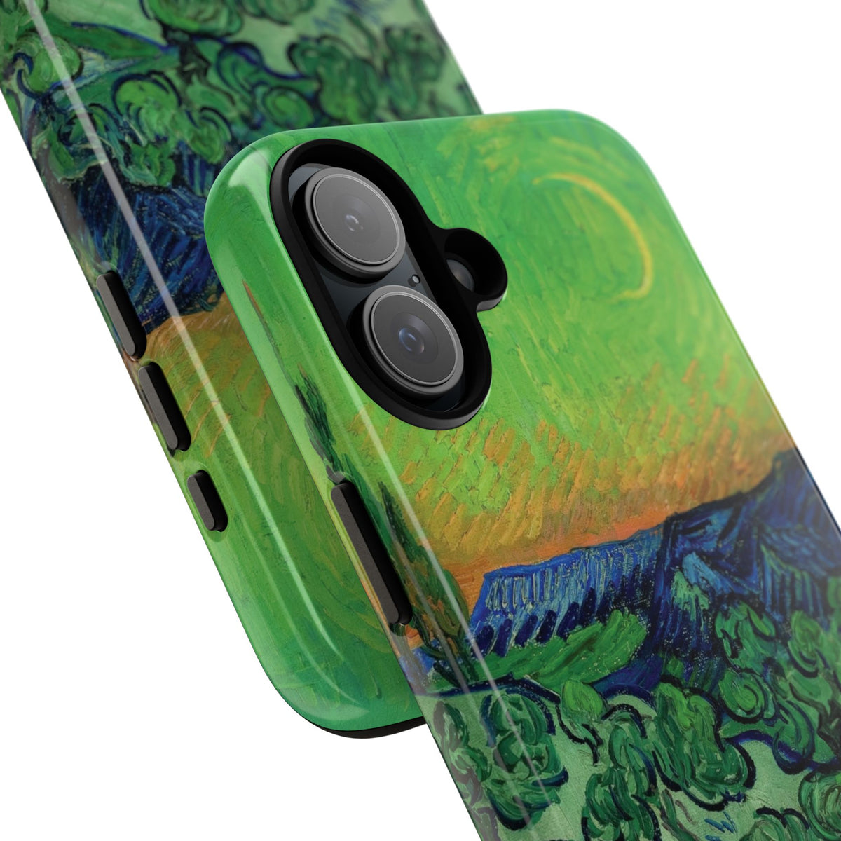Landscape with Couple Walking and Crescent Moon by Vincent van Gogh - iPhone Tough Case