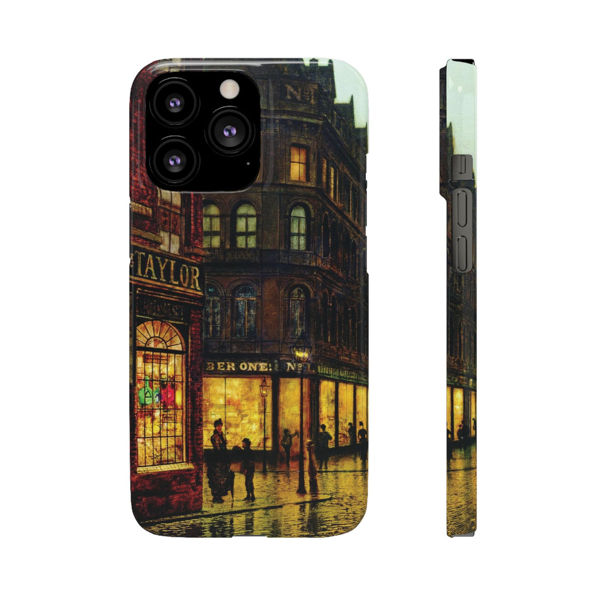 Boar Lane Leeds by John Atkinson Grimshaw - iPhone Slim Case