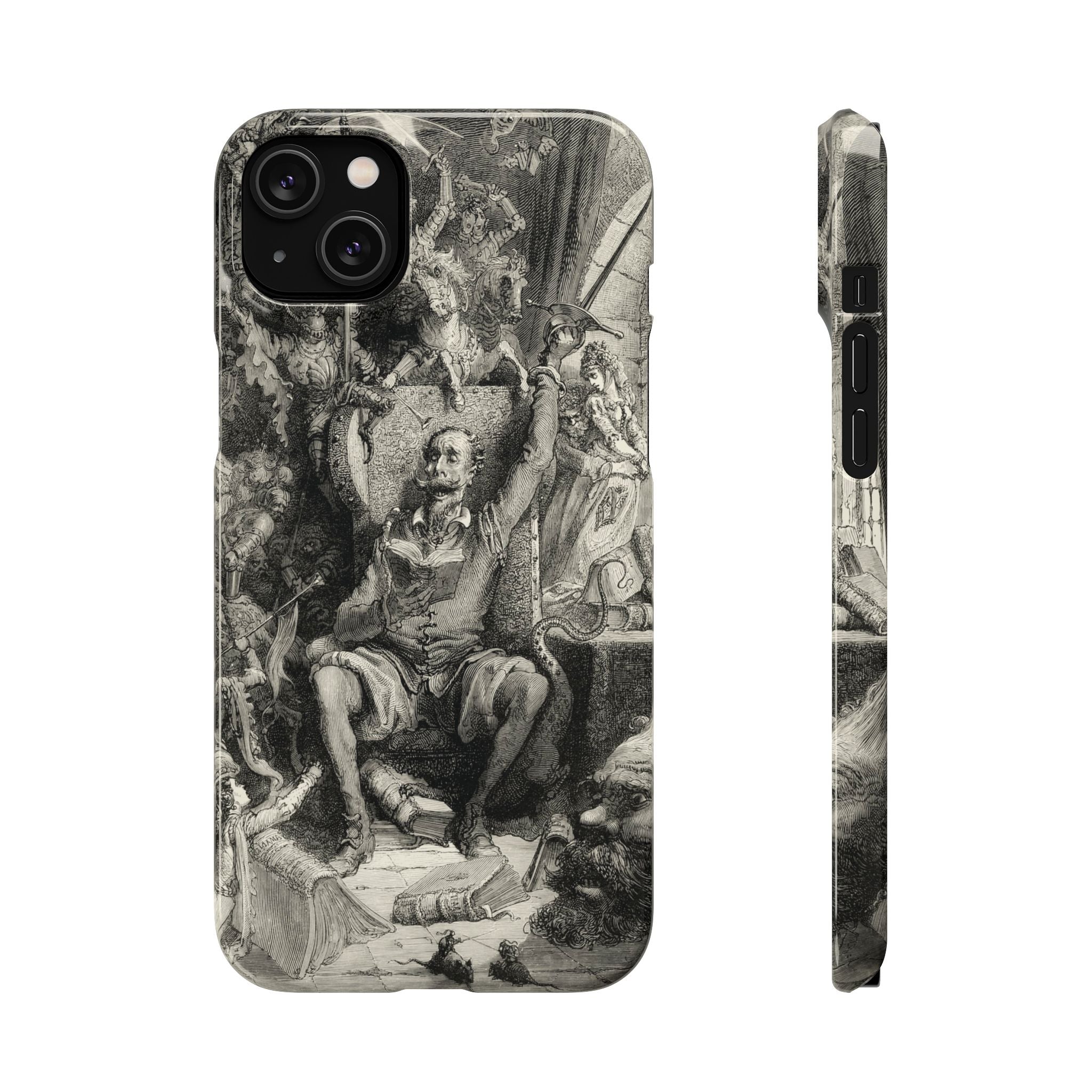 Don Quixote and His Visions by Gustave Doré - iPhone Slim Case