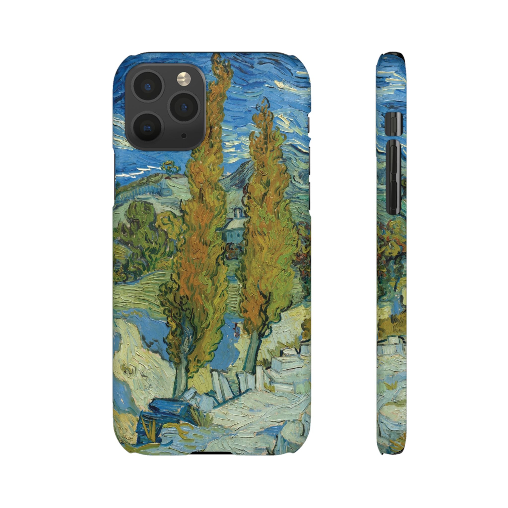 Two Poplars in the Alpilles near Saint-Rémy by Vincent van Gogh - iPhone Slim Case
