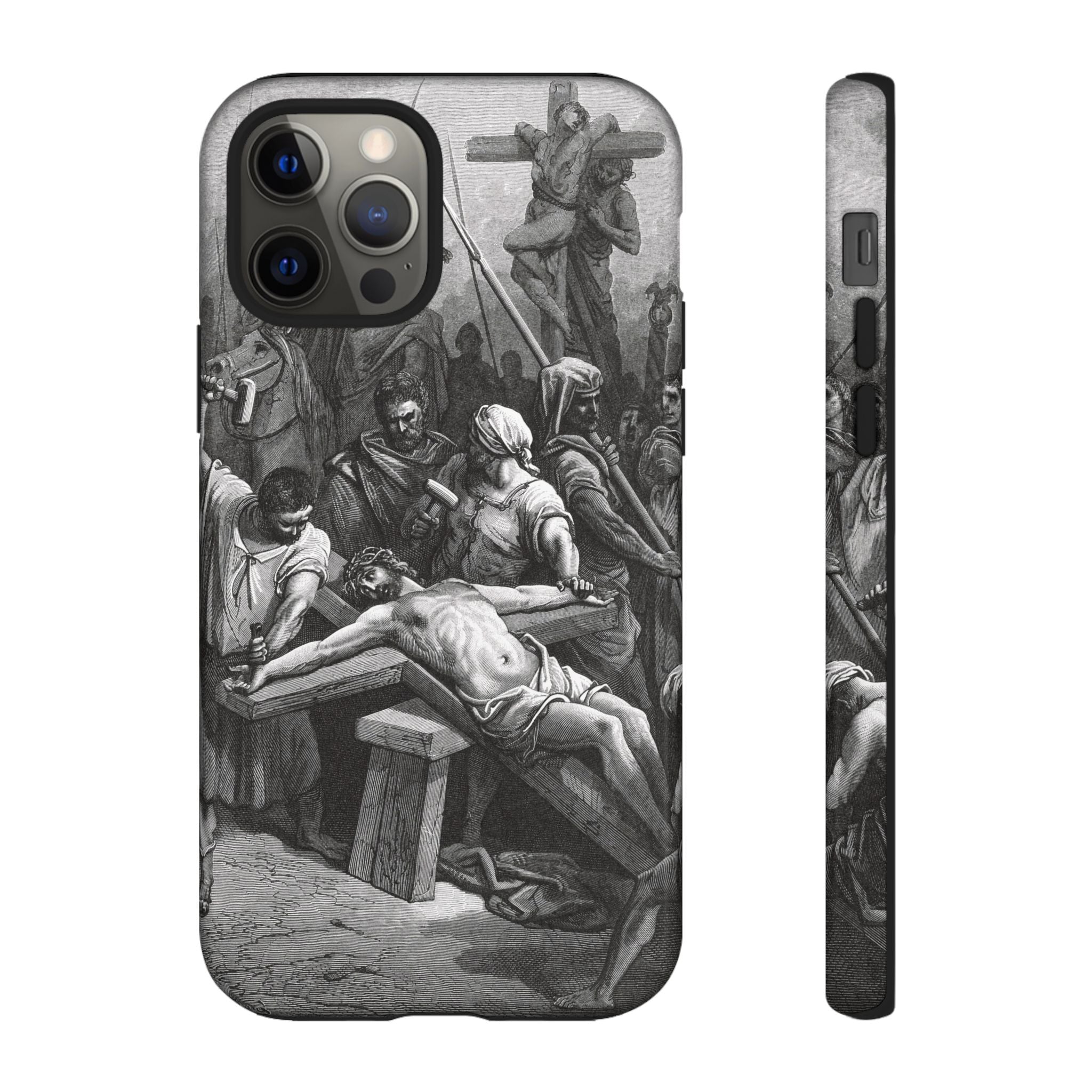 Crucifixion of Jesus by Gustave Doré - iPhone Tough Case