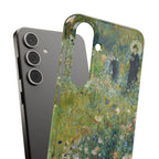 Woman with a Parasol in a Garden by Pierre Auguste Renoir - Samsung Slim Case