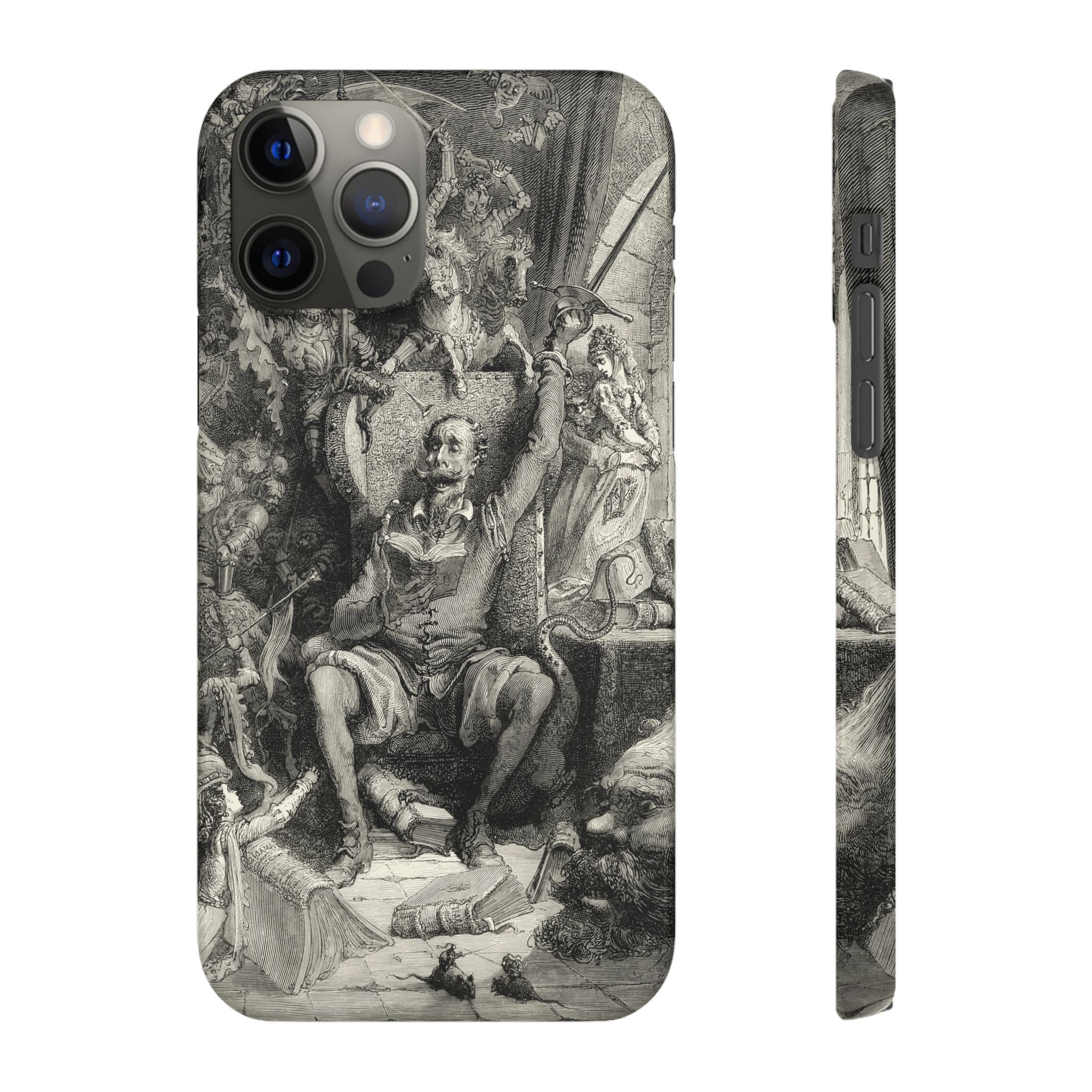 Don Quixote and His Visions by Gustave Doré - iPhone Slim Case