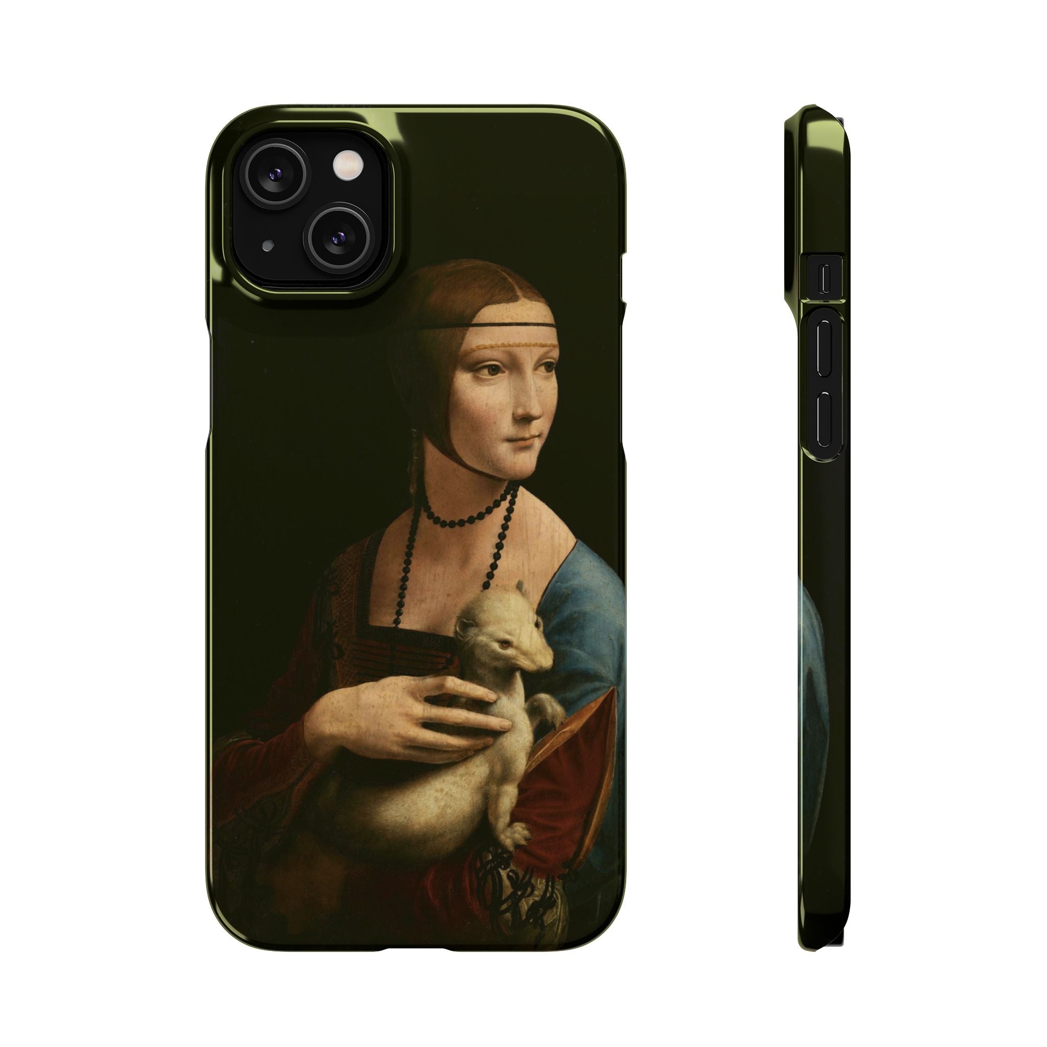 Lady with an Ermine by Leonardo da Vinci - iPhone Slim Case
