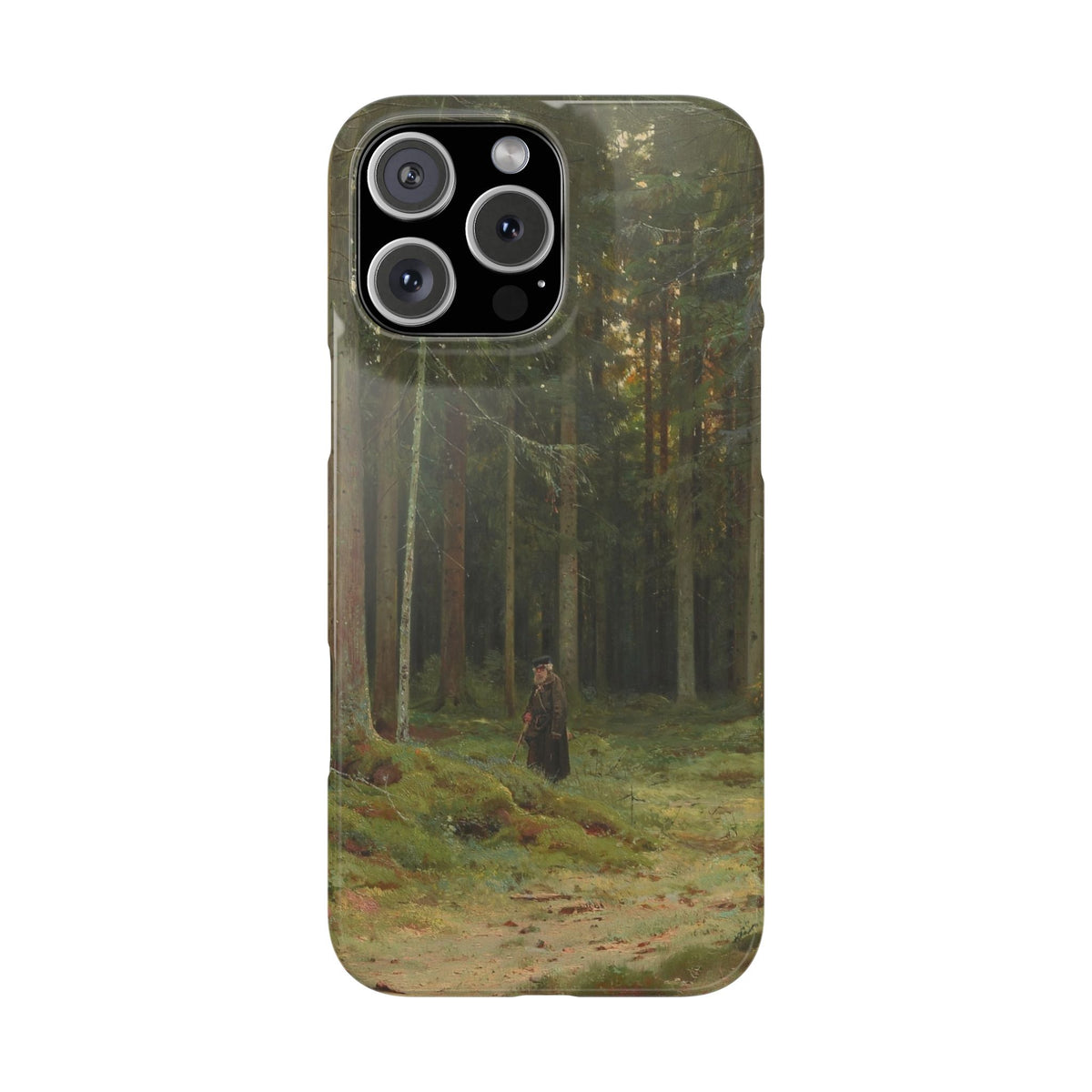 In the Forest of Countess Mordvinova Petergof by Ivan Ivanovich Shishkin - iPhone Slim Case