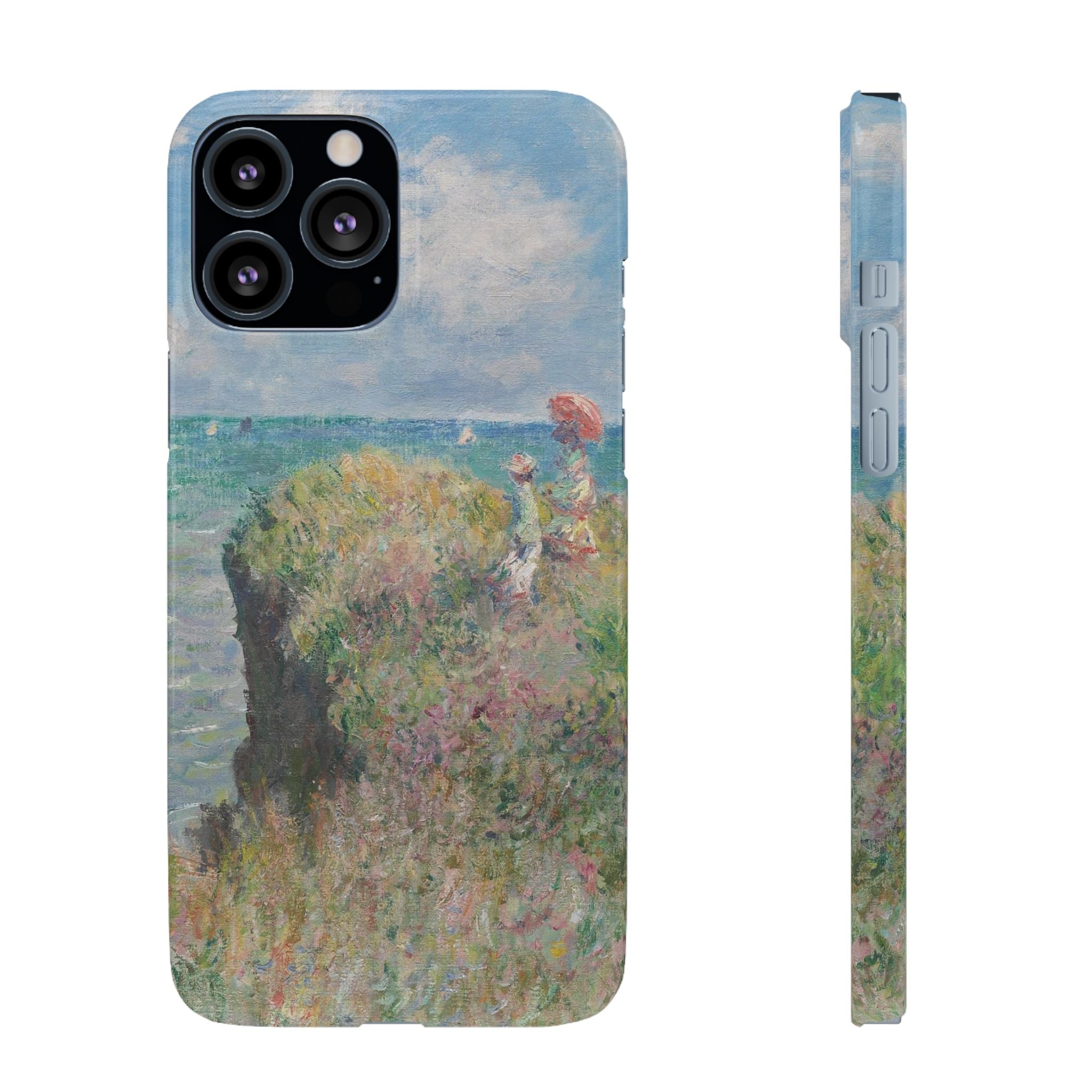 Cliff Walk at Pourville by Claude Monet - iPhone Slim Case