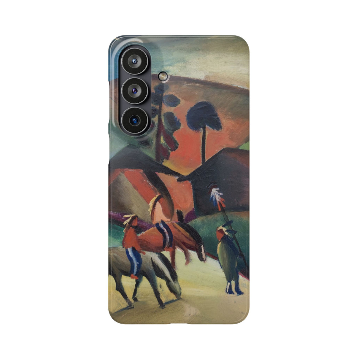 Indians on Horsebacks by August Macke - Samsung Slim Case