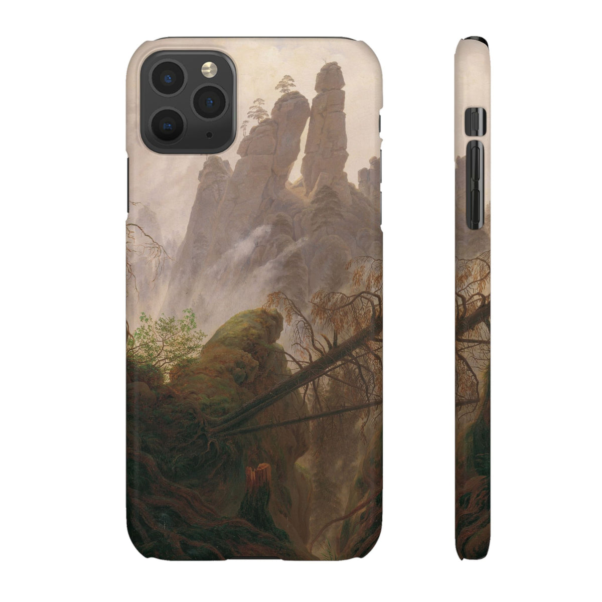 Rocky Landscape in the Elbe Sandstone Mountains by Caspar David Friedrich - iPhone Slim Case