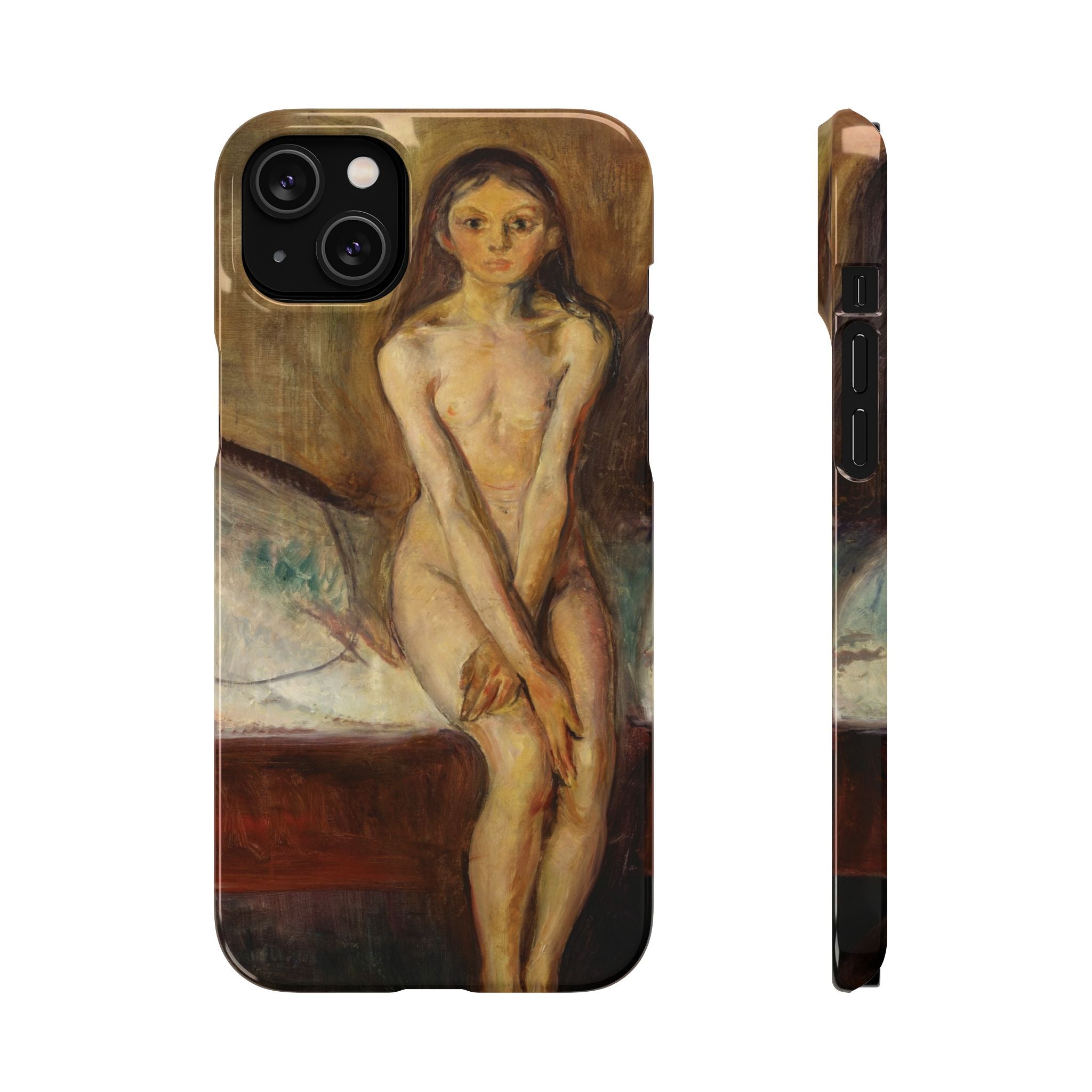 Puberty by Edvard Munch - iPhone Slim Case