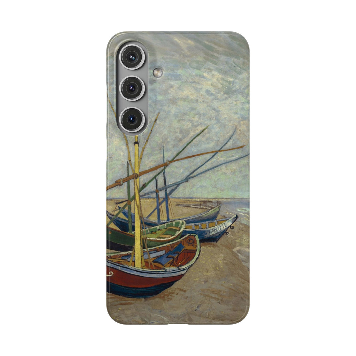 Fishing Boats on the Beach by Vincent van Gogh - Samsung Slim Case